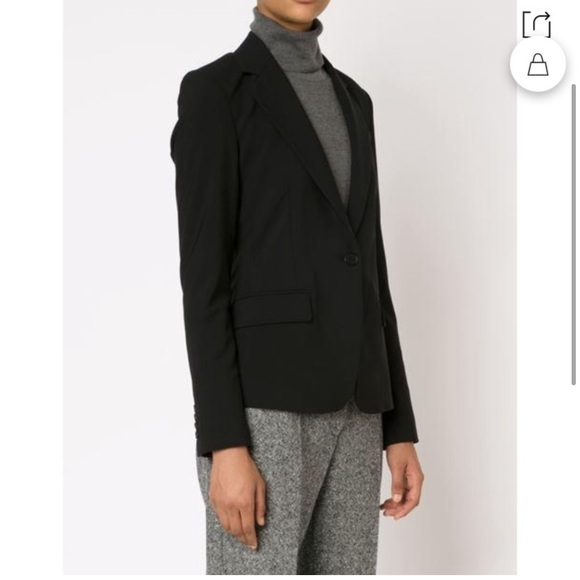 NWOT Theory Gabe N Edition Blazer Wool Suit Jacket in Black Single Button - Picture 3 of 8